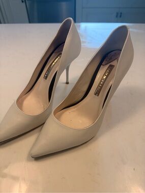 Sophia Webster White Pointed-Toe Stiletto Pumps
